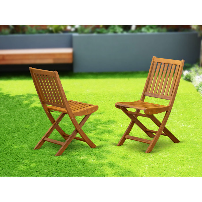 Mercury Row® Arballo Rubberwood Outdoor Dining Side Chair & Reviews